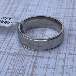 Men’s Stainless Steel Ring Size 11 Silver Tone High Polish Band